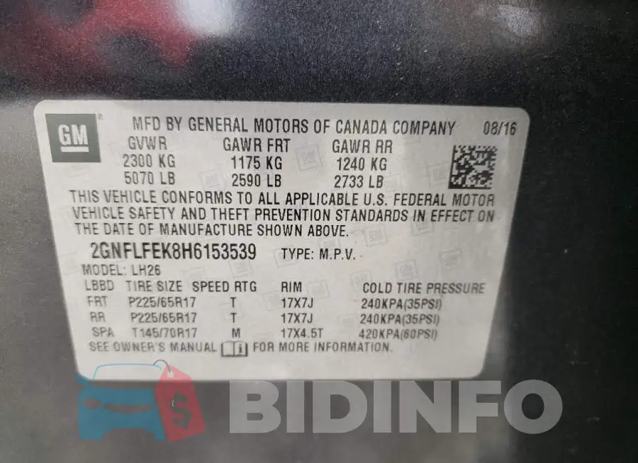 2GNFLFEK8H6153539 Photo# 10