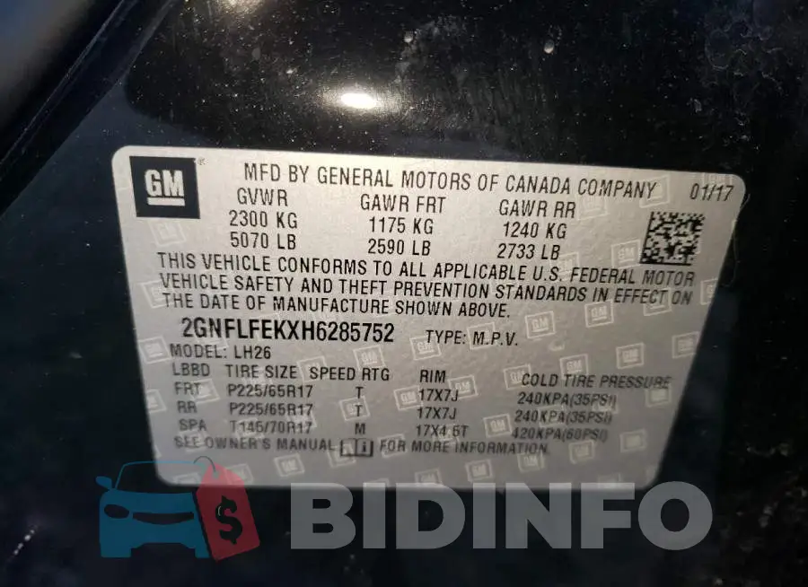2GNFLFEKXH6285752 Photo# 10