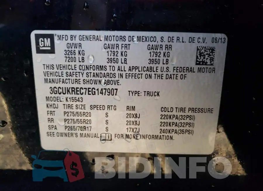 3GCUKREC7EG147907 Photo# 12