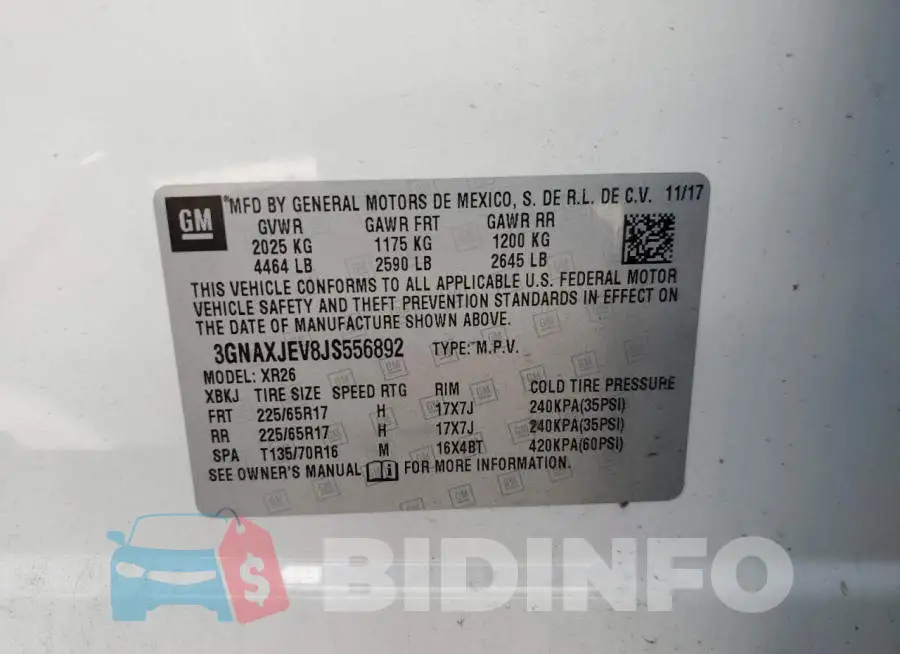 3GNAXJEV8JS556892 Photo# 10