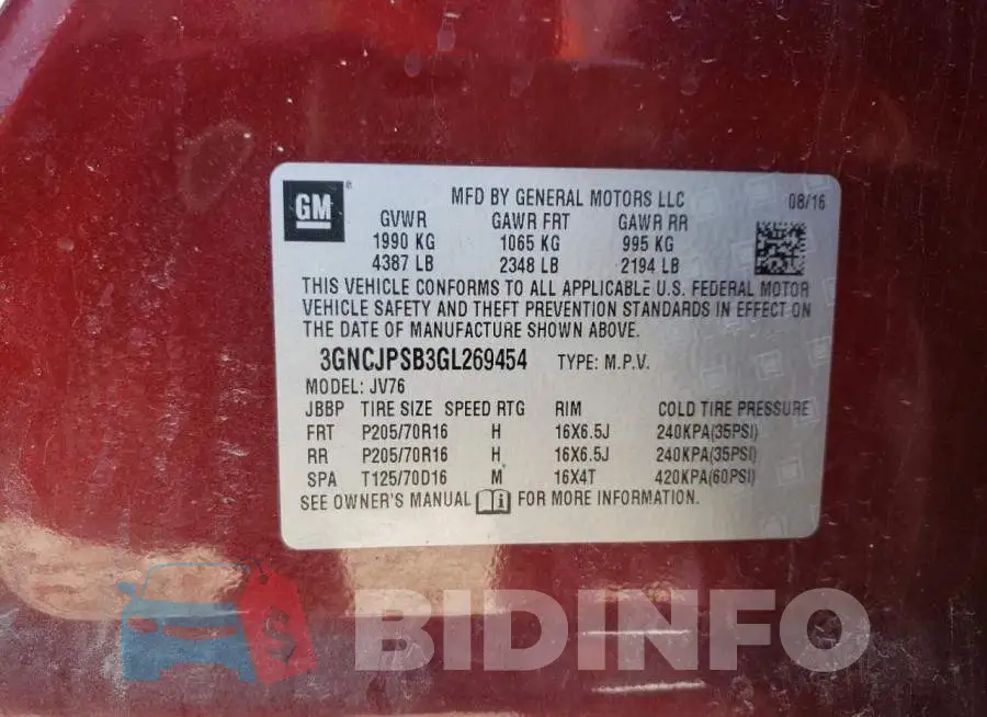 3GNCJPSB3GL269454 Photo# 10