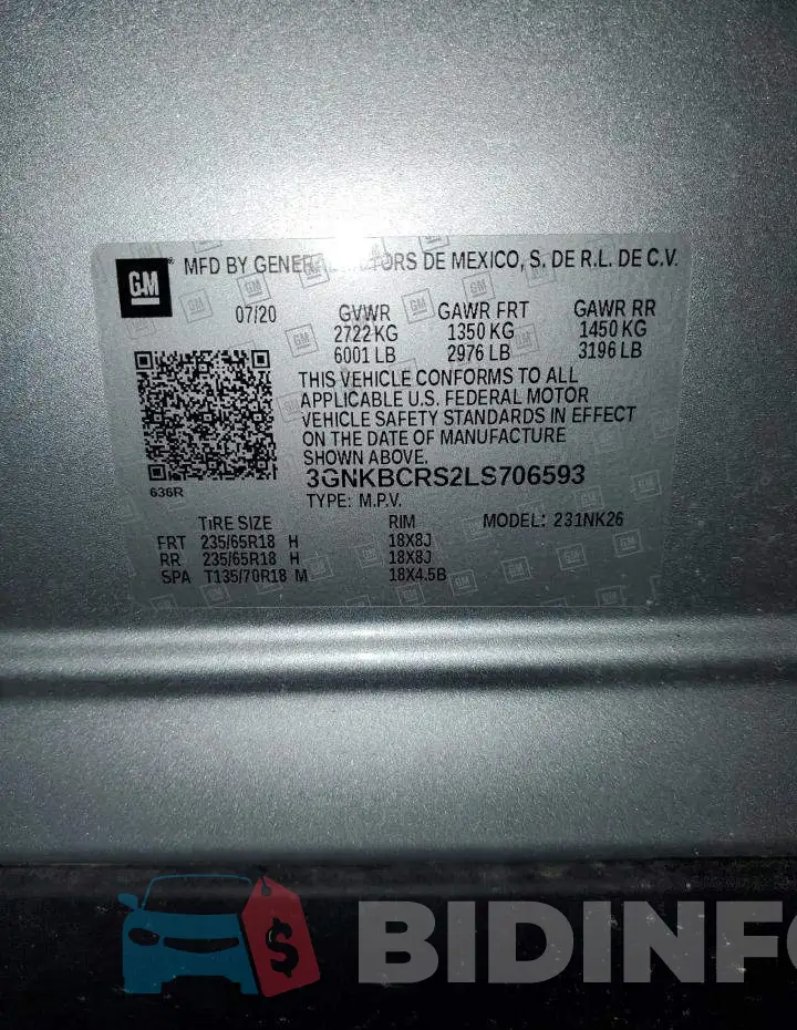3GNKBCRS2LS706593 Photo# 14