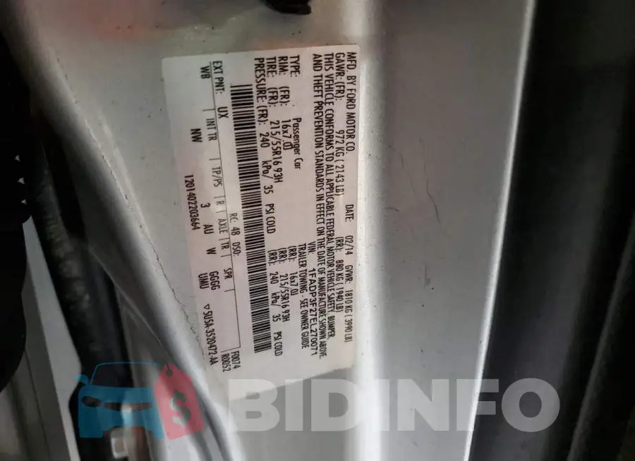1FADP3F27EL270071 Photo# 12