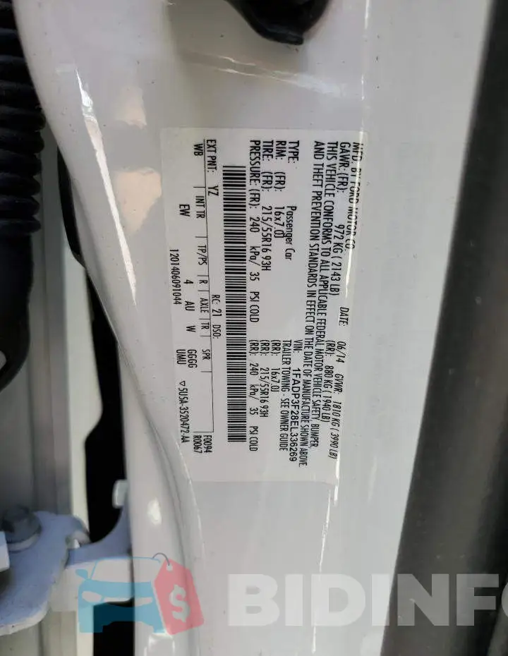 1FADP3F28EL336269 Photo# 10
