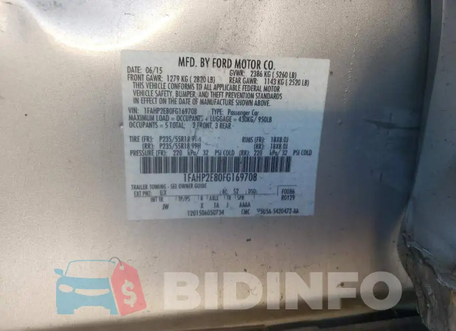 1FAHP2E80FG169708 Photo# 12