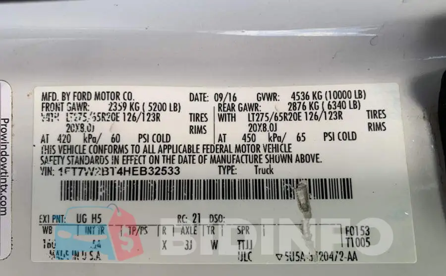 1FT7W2BT4HEB32533 Photo# 10