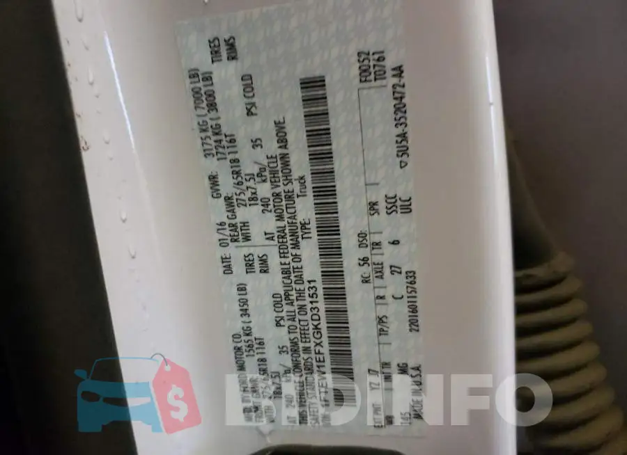1FTEW1EFXGKD31531 Photo# 13