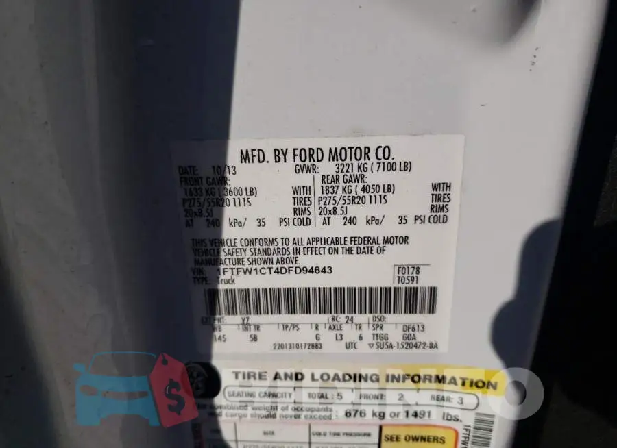 1FTFW1CT4DFD94643 Photo# 10