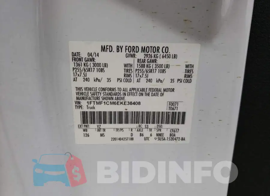 1FTMF1CM6EKE38408 Photo# 10