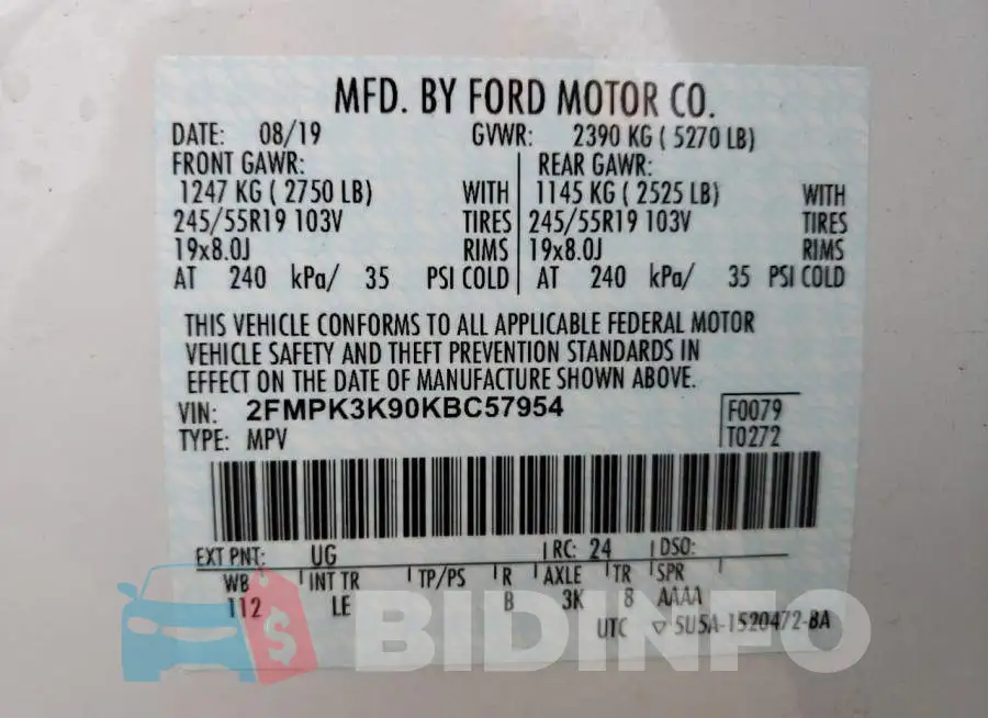 2FMPK3K90KBC57954 Photo# 14