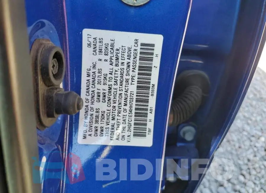 2HGFC1E54HH703721 Photo# 10