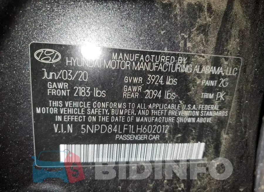 5NPD84LF1LH602012 Photo# 12