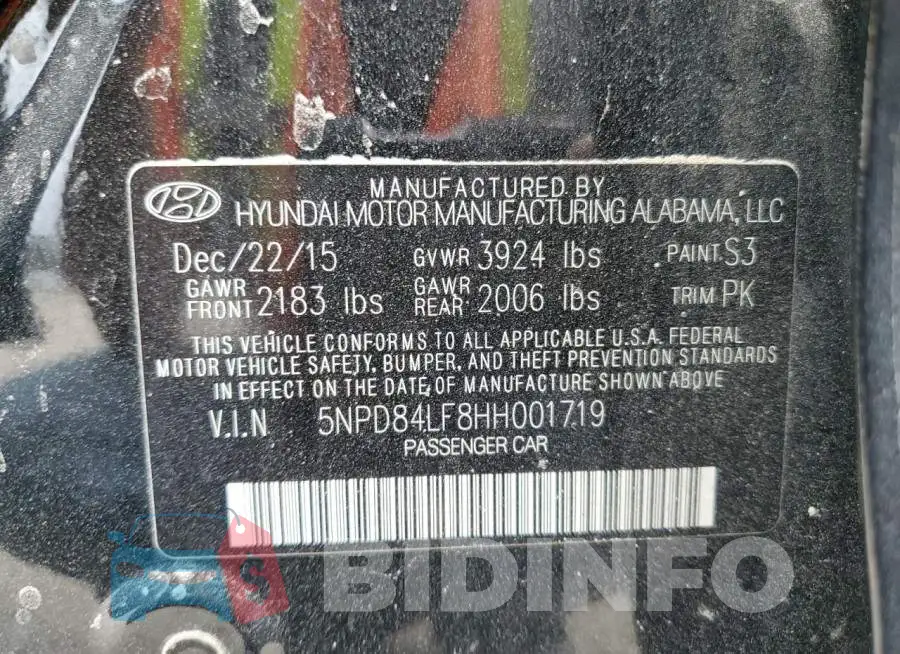 5NPD84LF8HH001719 Photo# 12