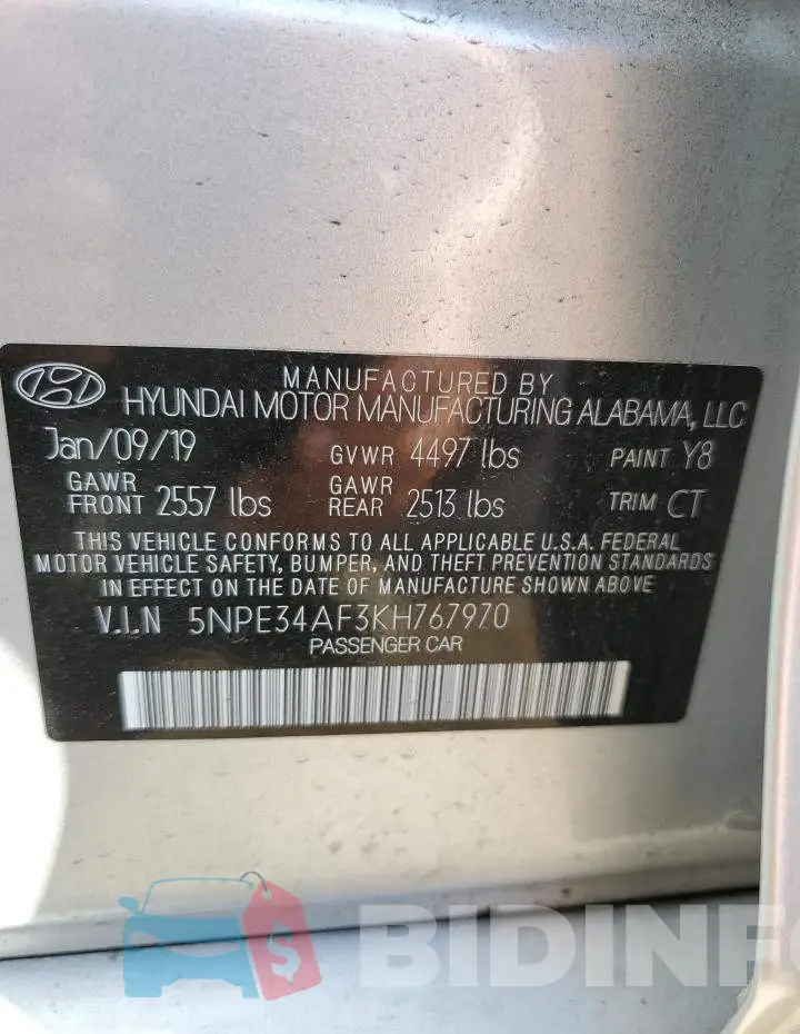 5NPE34AF3KH767970 Photo# 12