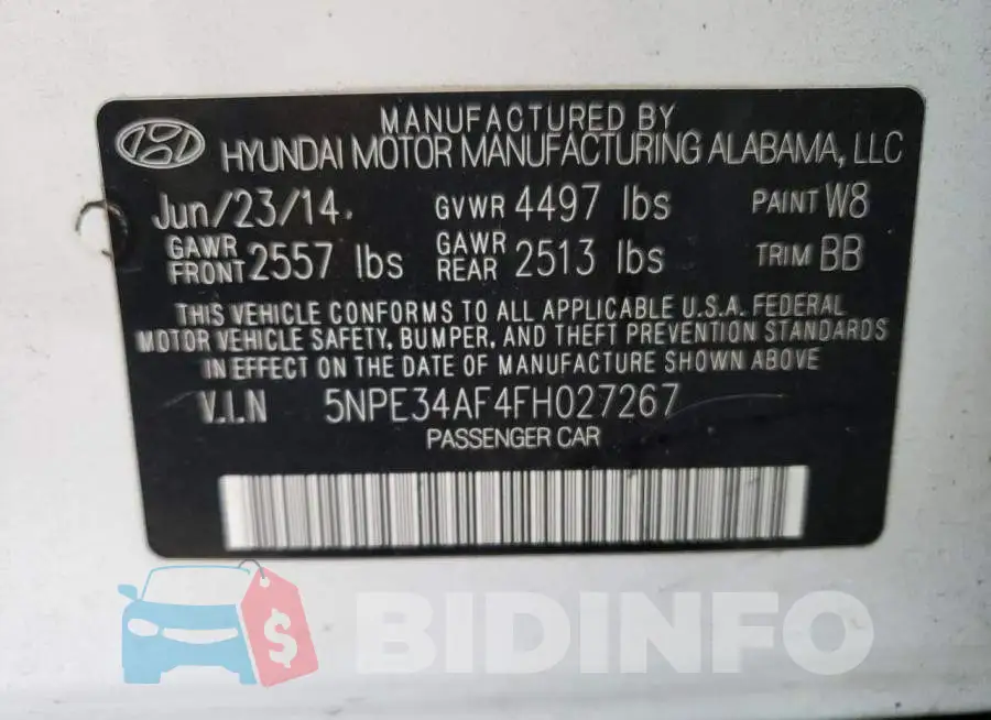 5NPE34AF4FH027267 Photo# 12