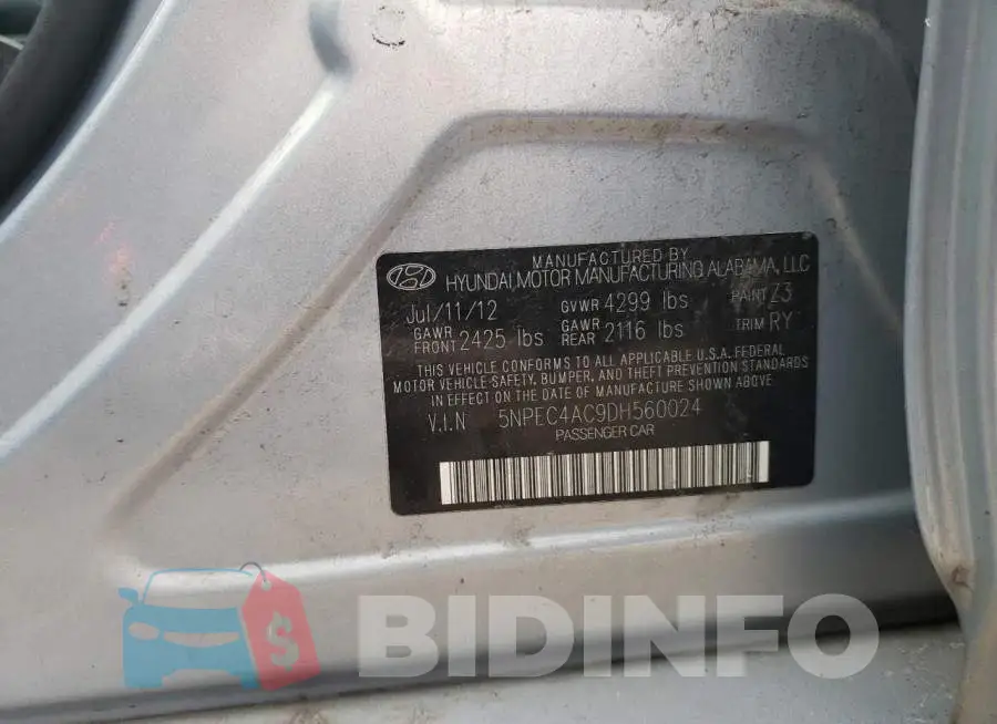 5NPEC4AC9DH560024 Photo# 10