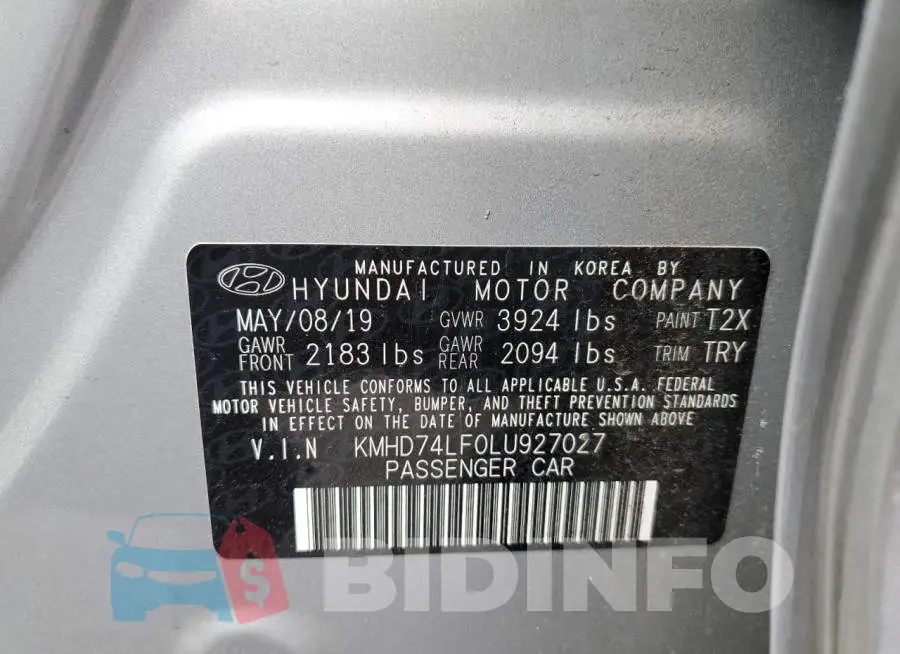 KMHD74LF0LU927027 Photo# 10