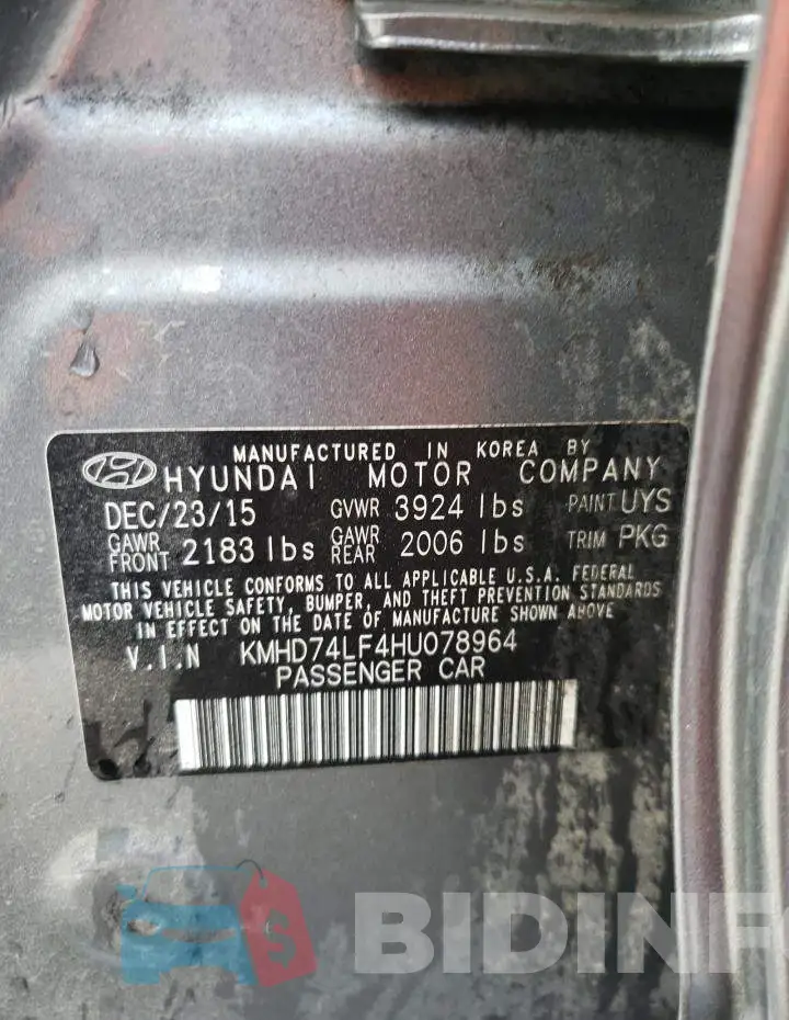 KMHD74LF4HU078964 Photo# 13