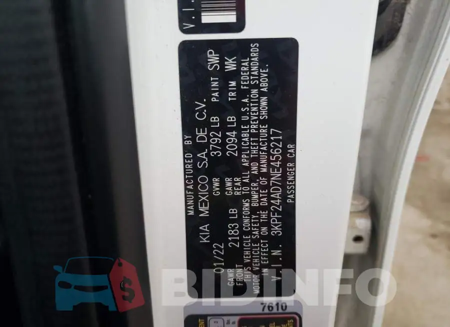 3KPF24AD7NE456217 Photo# 12