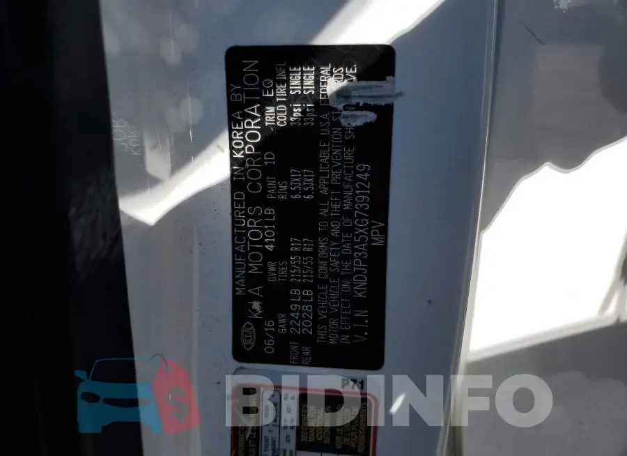 KNDJP3A5XG7391249 Photo# 10