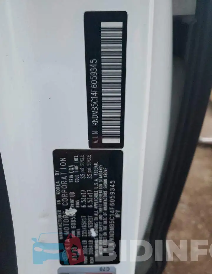KNDMB5C14F6059345 Photo# 13
