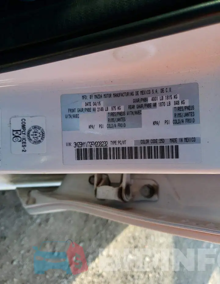 3MZBM1V72FM208232 Photo# 10