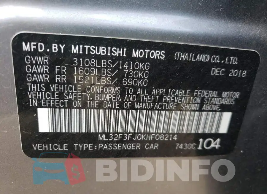 ML32F3FJ0KHF08214 Photo# 10