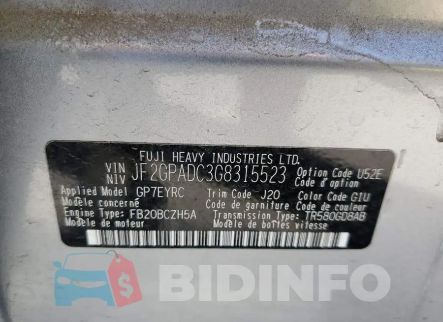 JF2GPADC3G8315523 Photo# 10