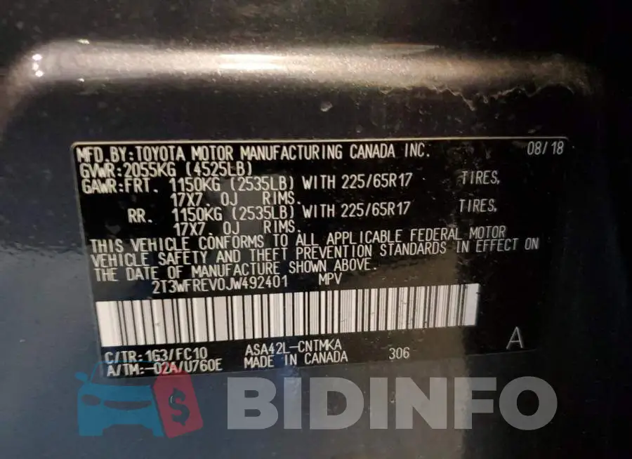 2T3WFREV0JW492401 Photo# 14