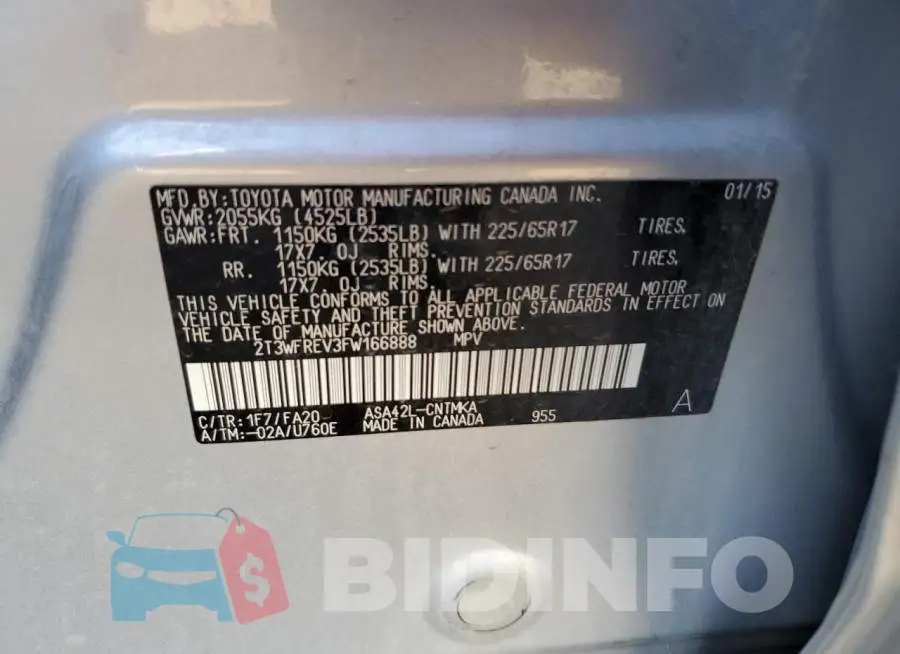 2T3WFREV3FW166888 Photo# 13