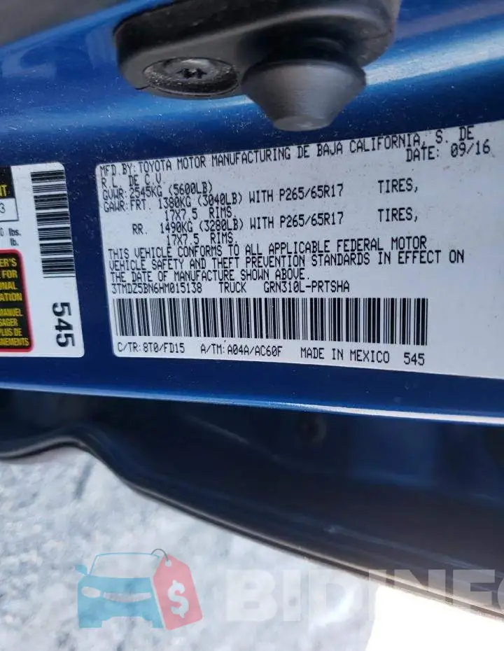 3TMDZ5BN6HM015138 Photo# 13