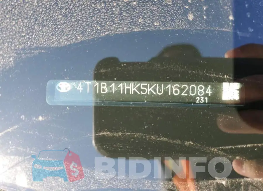 4T1B11HK5KU162084 Photo# 13