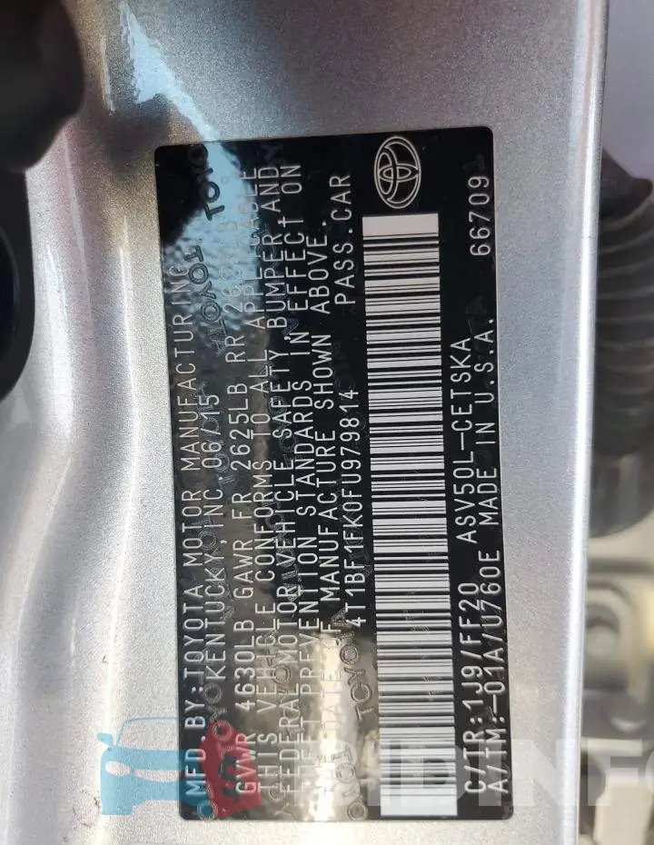 4T1BF1FK0FU979814 Photo# 12