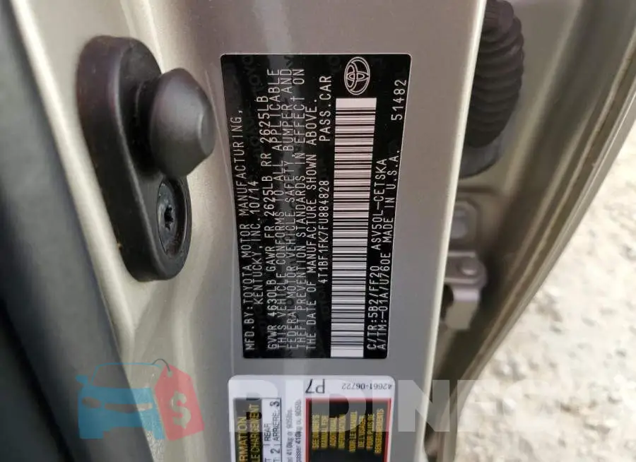 4T1BF1FK7FU884828 Photo# 10