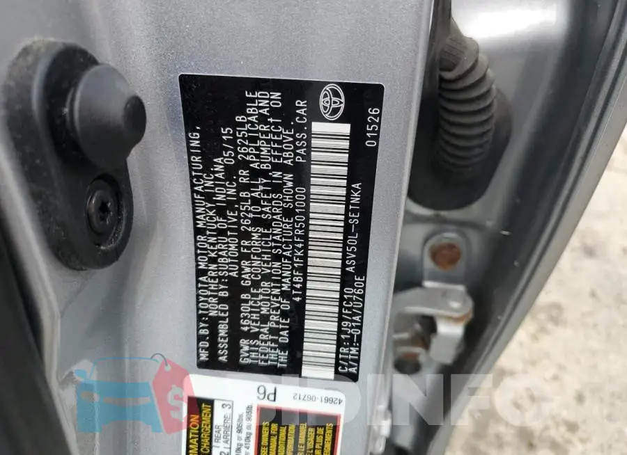 4T4BF1FK4FR501000 Photo# 12
