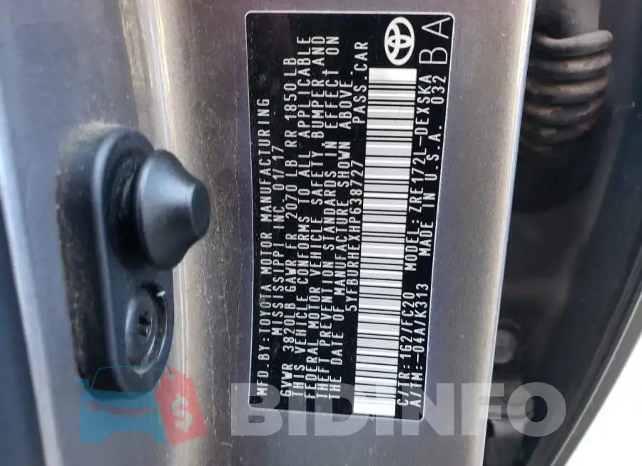5YFBURHEXHP638727 Photo# 12