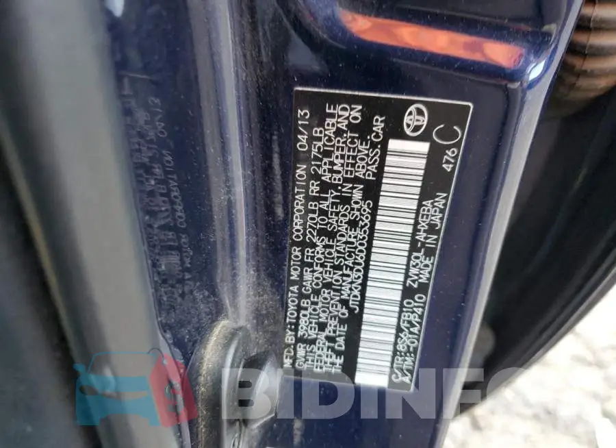 JTDKN3DU6D0353695 Photo# 12