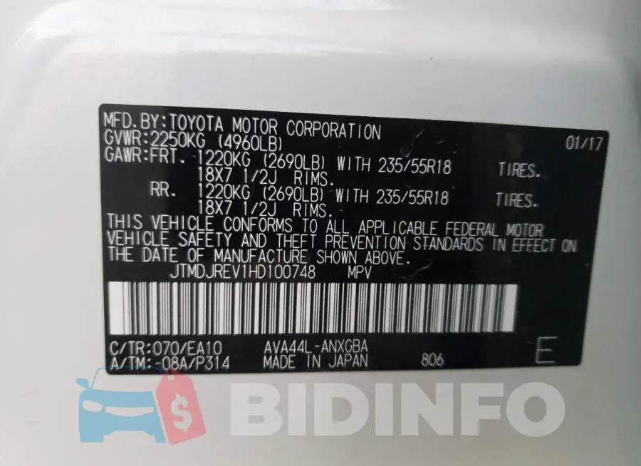 JTMDJREV1HD100748 Photo# 12