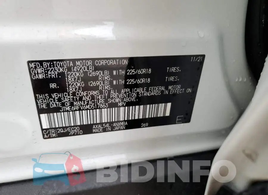 JTME6RFV6MD517863 Photo# 10