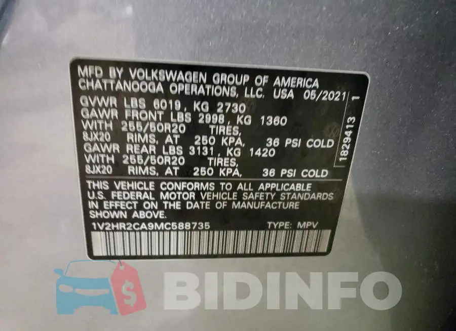 1V2HR2CA9MC588735 Photo# 14