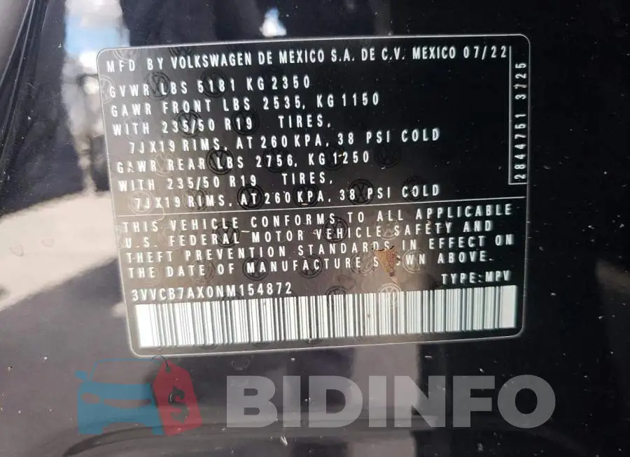 3VVCB7AX0NM154872 Photo# 10