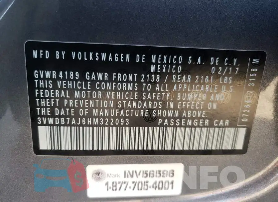 3VWDB7AJ6HM322093 Photo# 12
