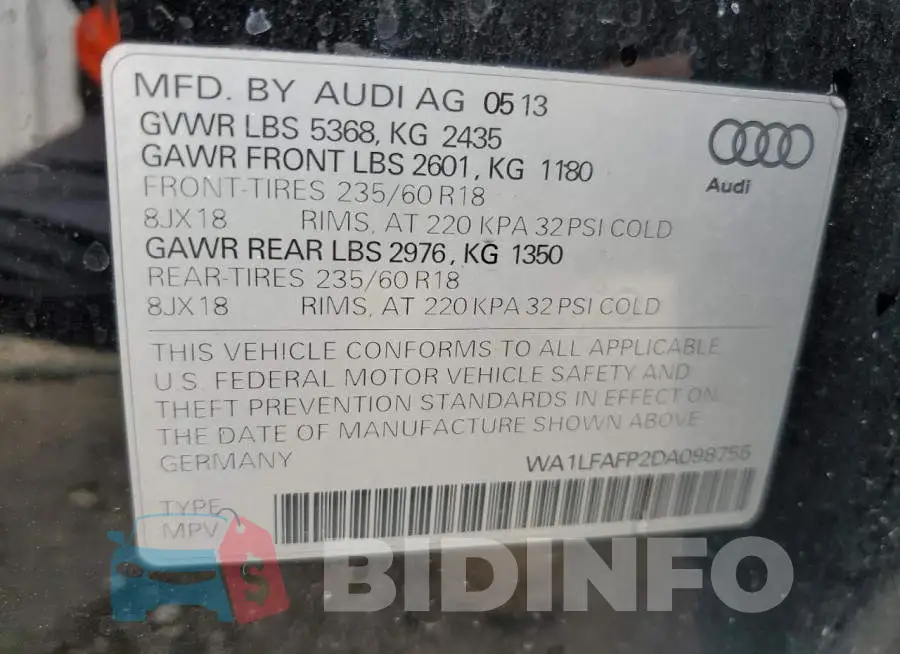 WA1LFAFP2DA098755 Photo# 10