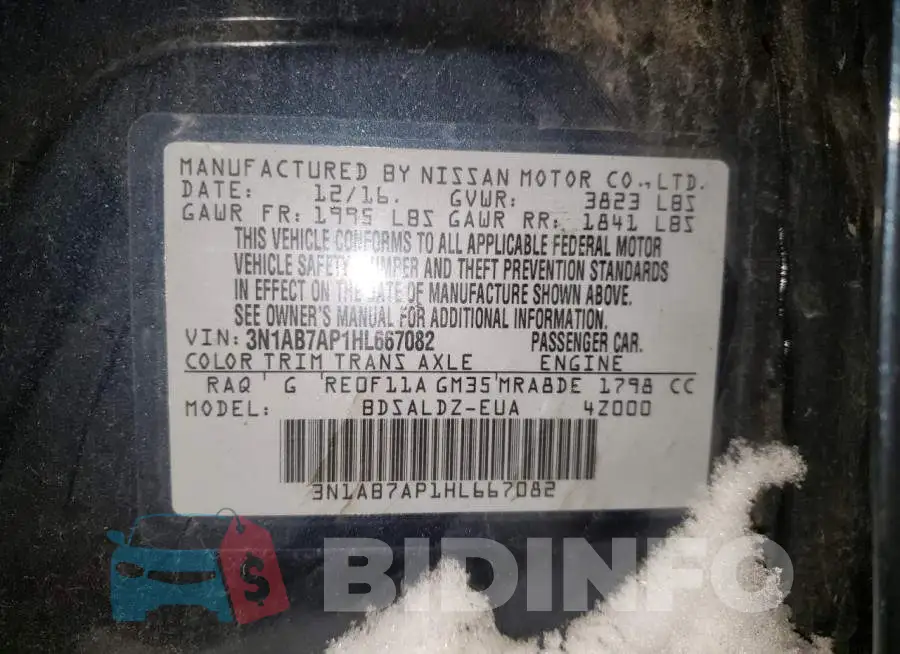 3N1AB7AP1HL667082 Photo# 13