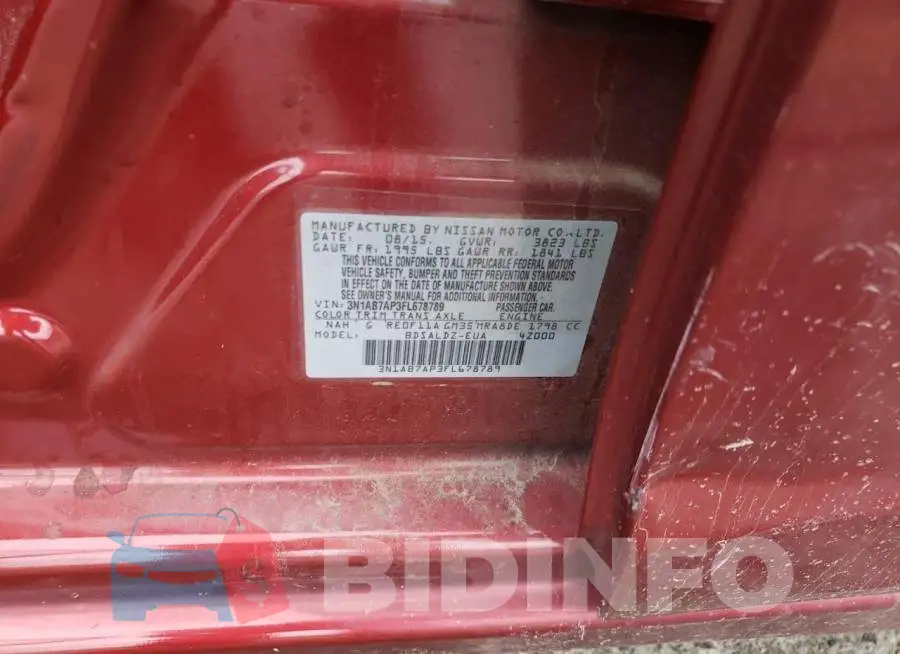 3N1AB7AP3FL678789 Photo# 10