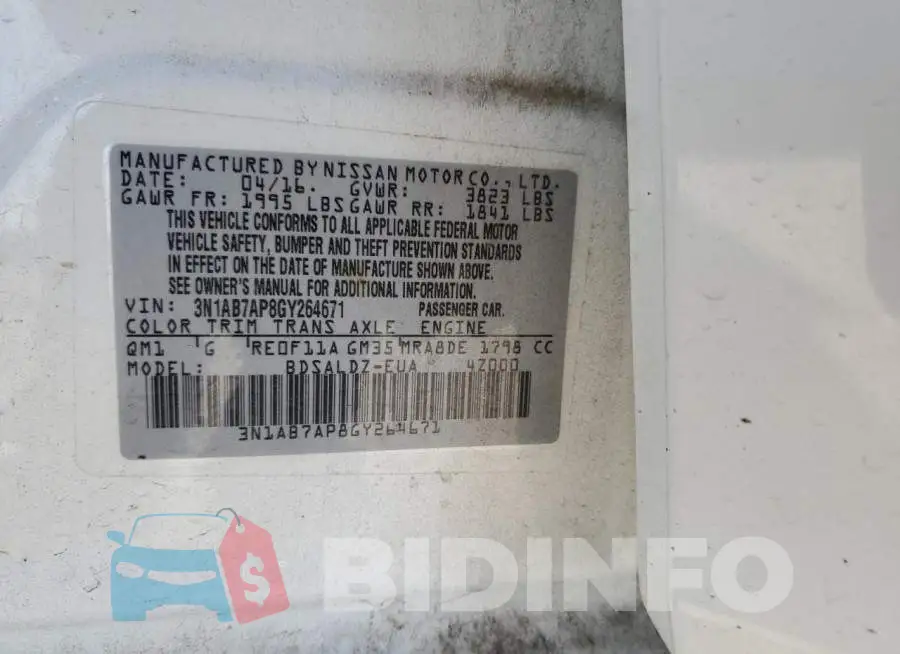 3N1AB7AP8GY264671 Photo# 12