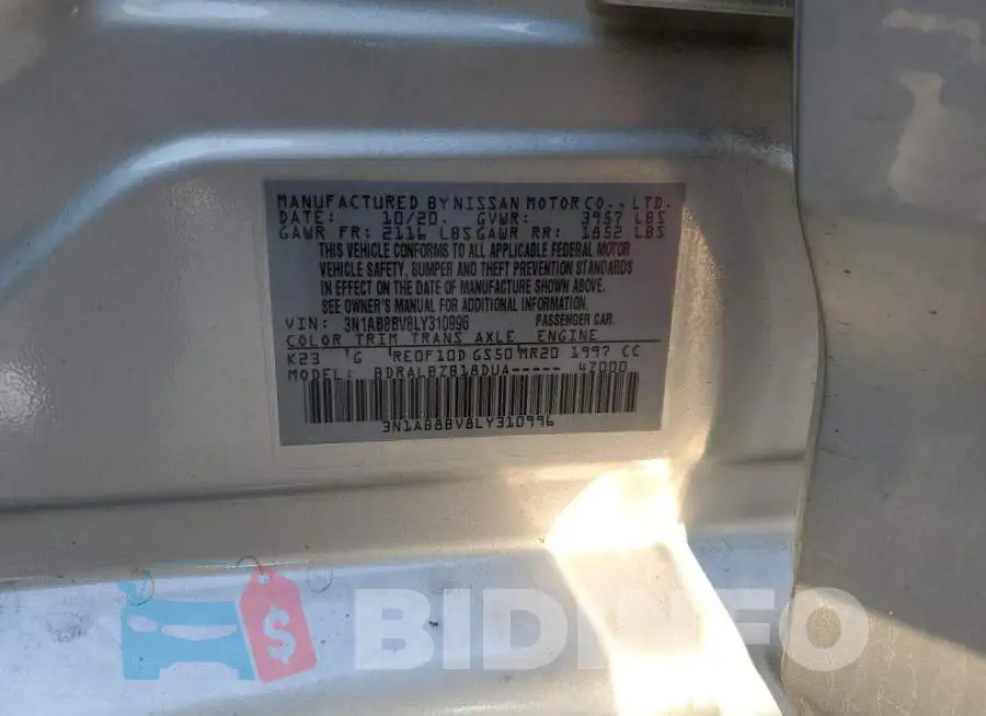 3N1AB8BV8LY310996 Photo# 12