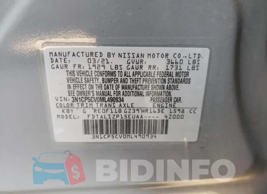 3N1CP5CV0ML490934 Photo# 10