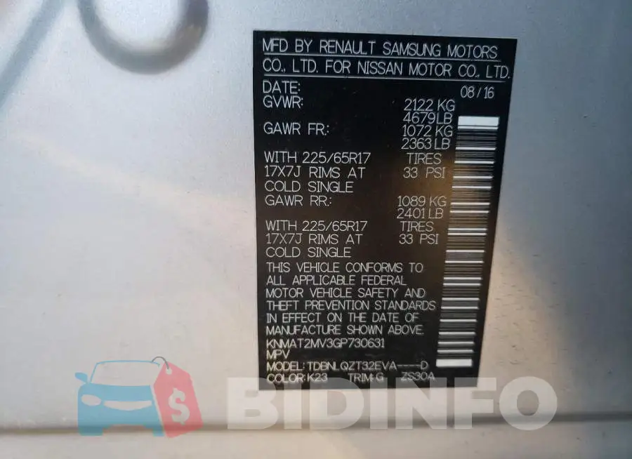 KNMAT2MV3GP730631 Photo# 14