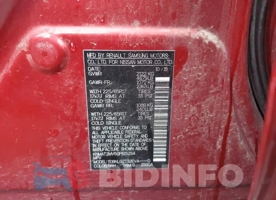KNMAT2MV5GP615254 Photo# 14
